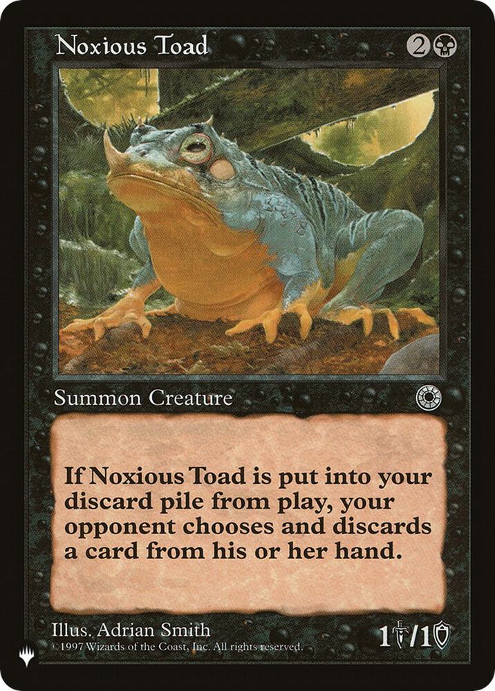 Noxious Toad  (The List Reprints)  | Good Games Adelaide SA