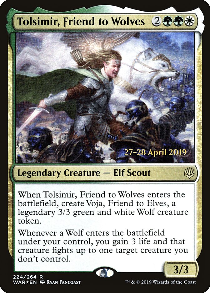 Tolsimir, Friend to Wolves  [War of the Spark Prerelease Promos] | Good Games Adelaide SA