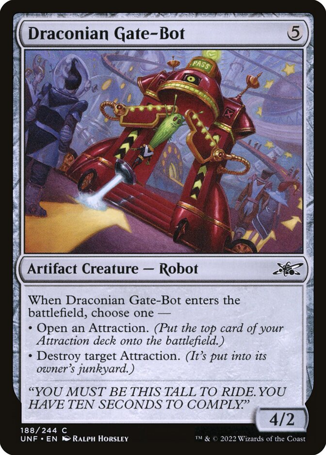 Draconian Gate-Bot 188 (Unfinity)  - Foil | Good Games Adelaide SA