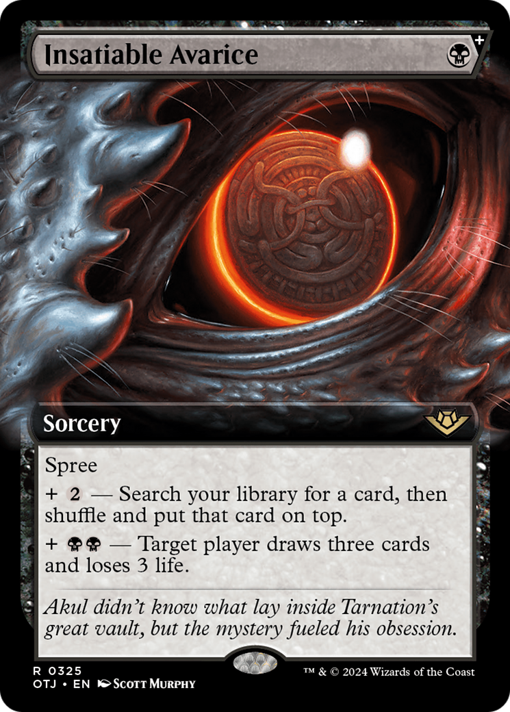 Insatiable Avarice (Extended Art) [Outlaws of Thunder Junction] | Good Games Adelaide SA