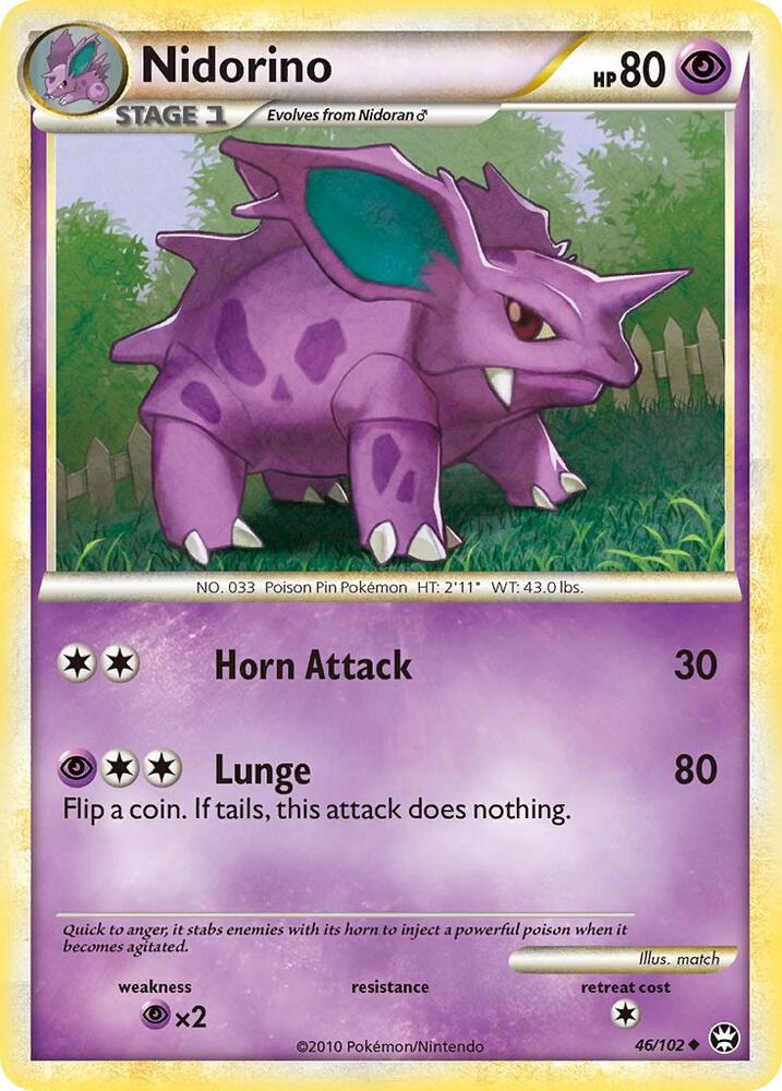 Nidorino 46/102 (Triumphant)  - Reverse Holofoil | Good Games Adelaide SA