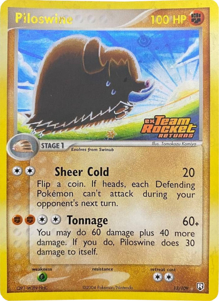 Piloswine (13/109) (Stamped) [EX: Team Rocket Returns] | Good Games Adelaide SA