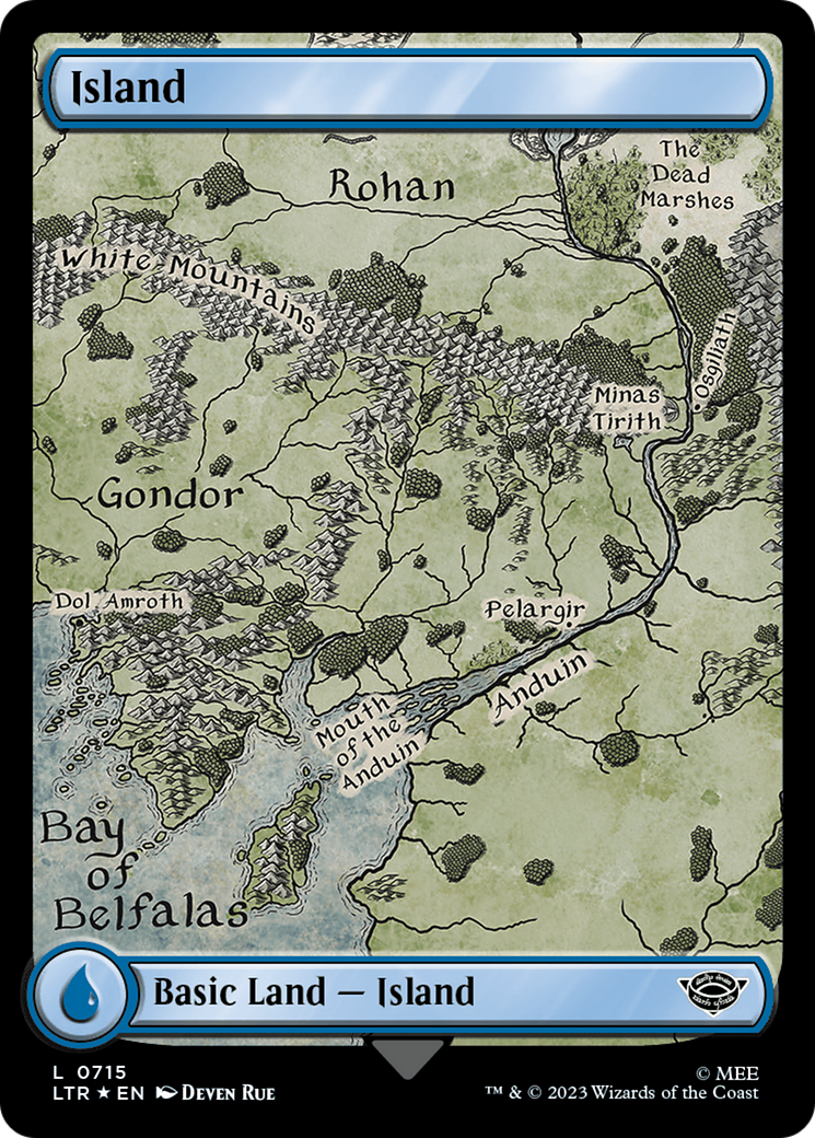 Island (0715) (Surge Foil) [The Lord of the Rings: Tales of Middle-Earth] | Good Games Adelaide SA
