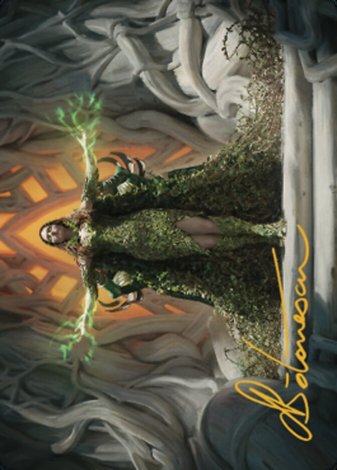 Titania, Voice of Gaea Art Card (Gold-Stamped Signature) [The Brothers' War Art Series] | Good Games Adelaide SA