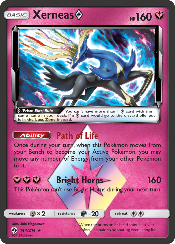 Xerneas (144/214) (Prism Star) [Sun & Moon: Lost Thunder] | Good Games Adelaide SA