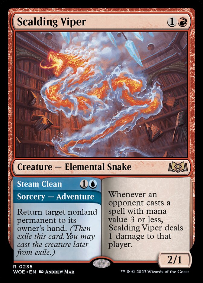 Scalding Viper // Steam Clean 235 (Wilds of Eldraine)  | Good Games Adelaide SA