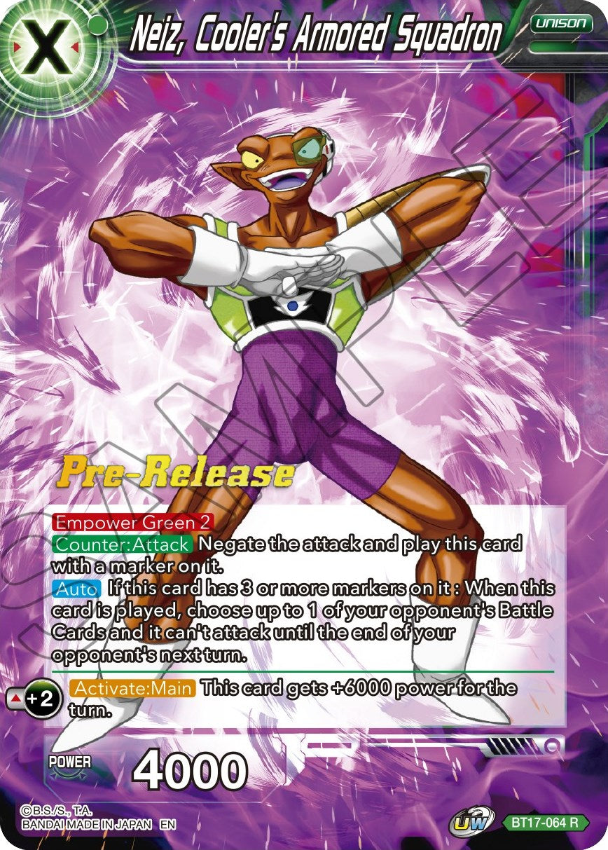 Neiz, Cooler's Armored Squadron (BT17-064) [Ultimate Squad Prerelease Promos] | Good Games Adelaide SA
