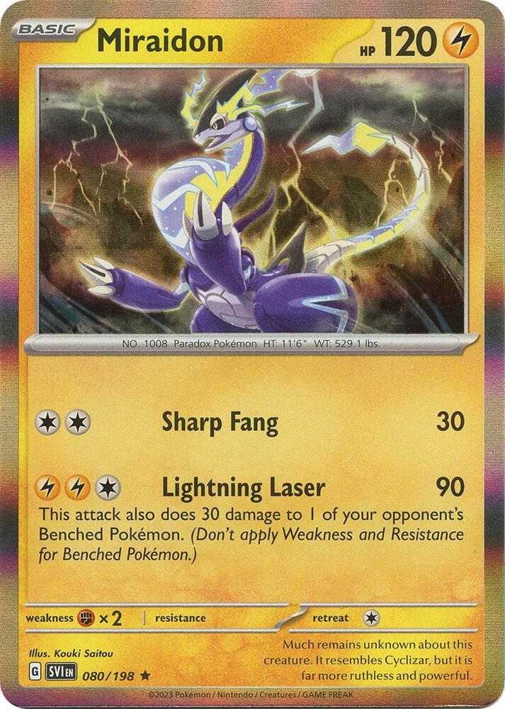 Miraidon 080/198 (SV01: Scarlet & Violet Base Set)  - Holofoil | Good Games Adelaide SA