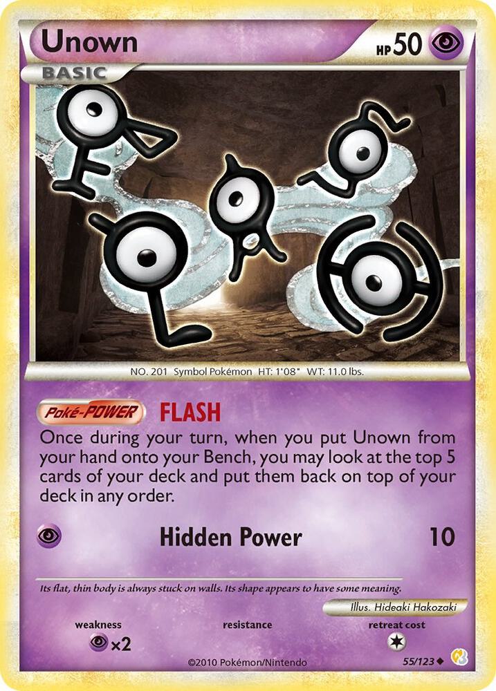 Unown 55/123 (HeartGold SoulSilver)  - Reverse Holofoil | Good Games Adelaide SA