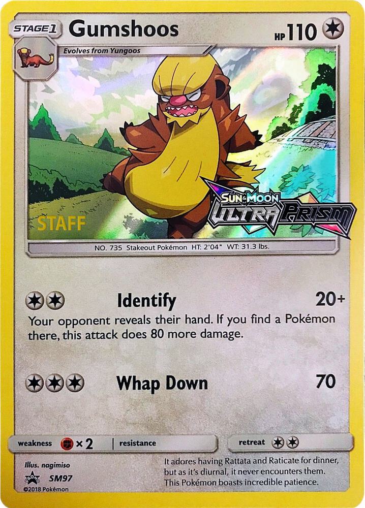 Gumshoos Prerelease Staff SM97 (SM Promos)  - Holofoil | Good Games Adelaide SA