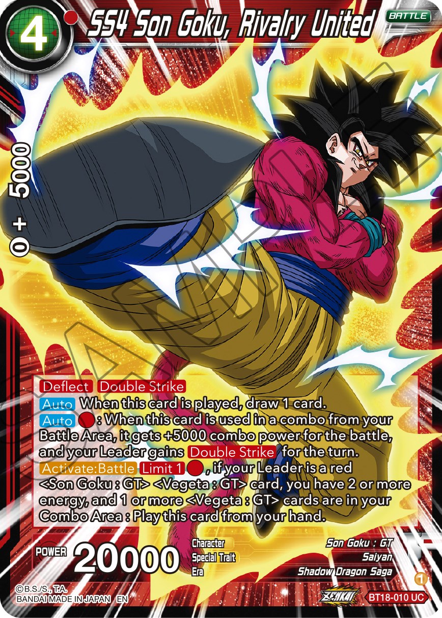 SS4 Son Goku, Rivalry United (BT18-010) [Dawn of the Z-Legends] | Good Games Adelaide SA