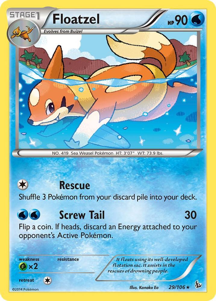 Floatzel 29/106 (XY - Flashfire)  | Good Games Adelaide SA