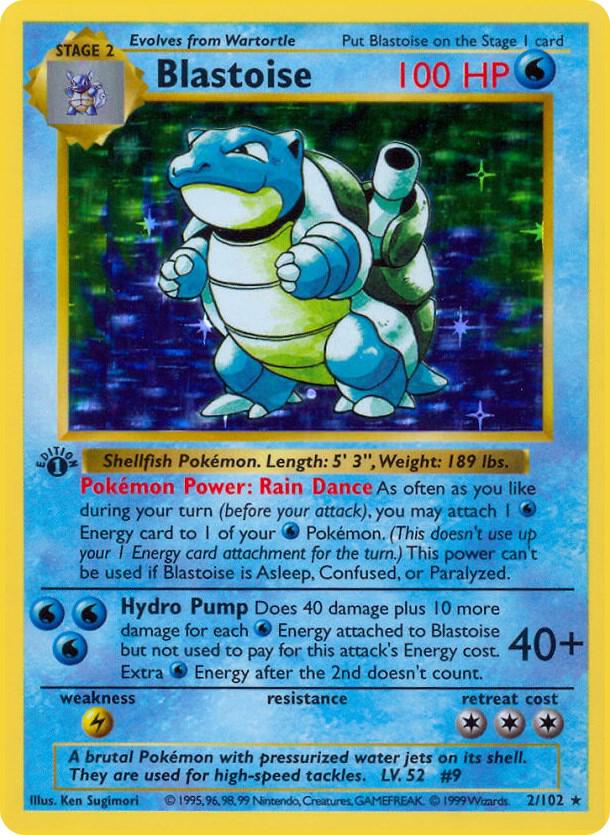 Blastoise 002/102 (Base Set (Shadowless))  - 1st Edition Holofoil | Good Games Adelaide SA
