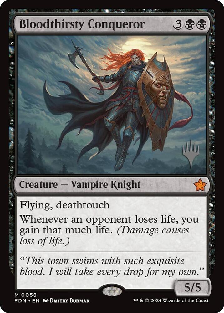 Bloodthirsty Conqueror 58 (Promo Pack: Edge of Eternities)  - Foil | Good Games Adelaide SA