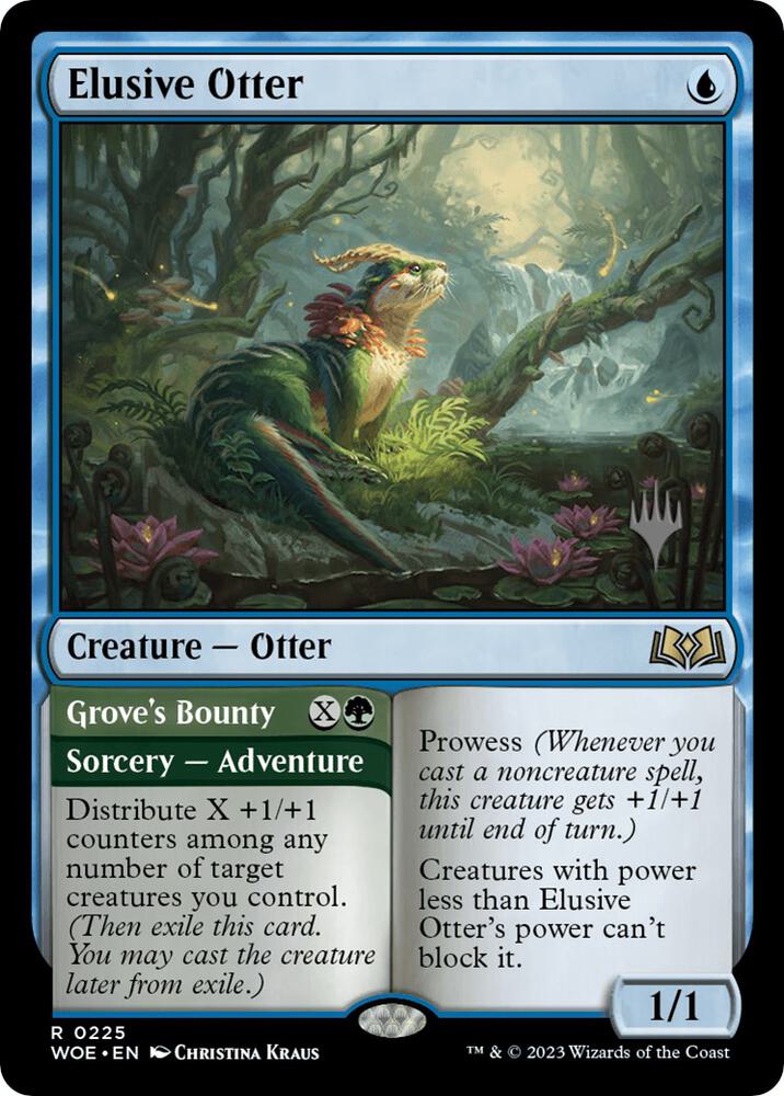 Elusive Otter 225 (Promo Pack: Wilds of Eldraine)  - Foil | Good Games Adelaide SA