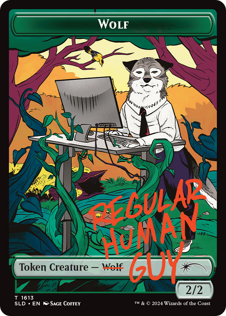 Wolf Token [Secret Lair: Angels Tokens] | Good Games Adelaide SA