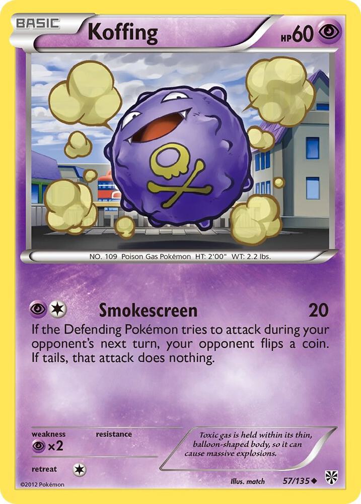 Koffing 57 57/135 (Plasma Storm)  - Reverse Holofoil | Good Games Adelaide SA