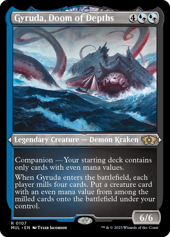 Gyruda Doom of Depths Foil Etched 107 (March of the Machine: Multiverse Legends)  - Foil | Good Games Adelaide SA