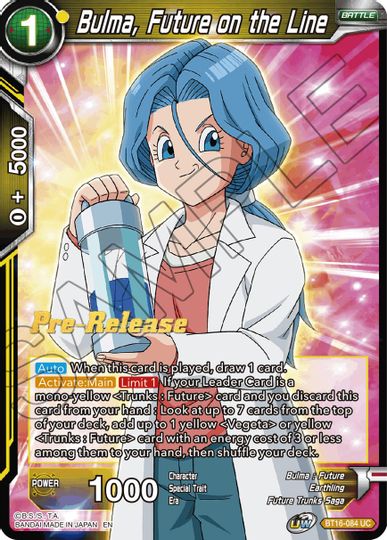 Bulma, Future on the Line (BT16-084) [Realm of the Gods Prerelease Promos] | Good Games Adelaide SA