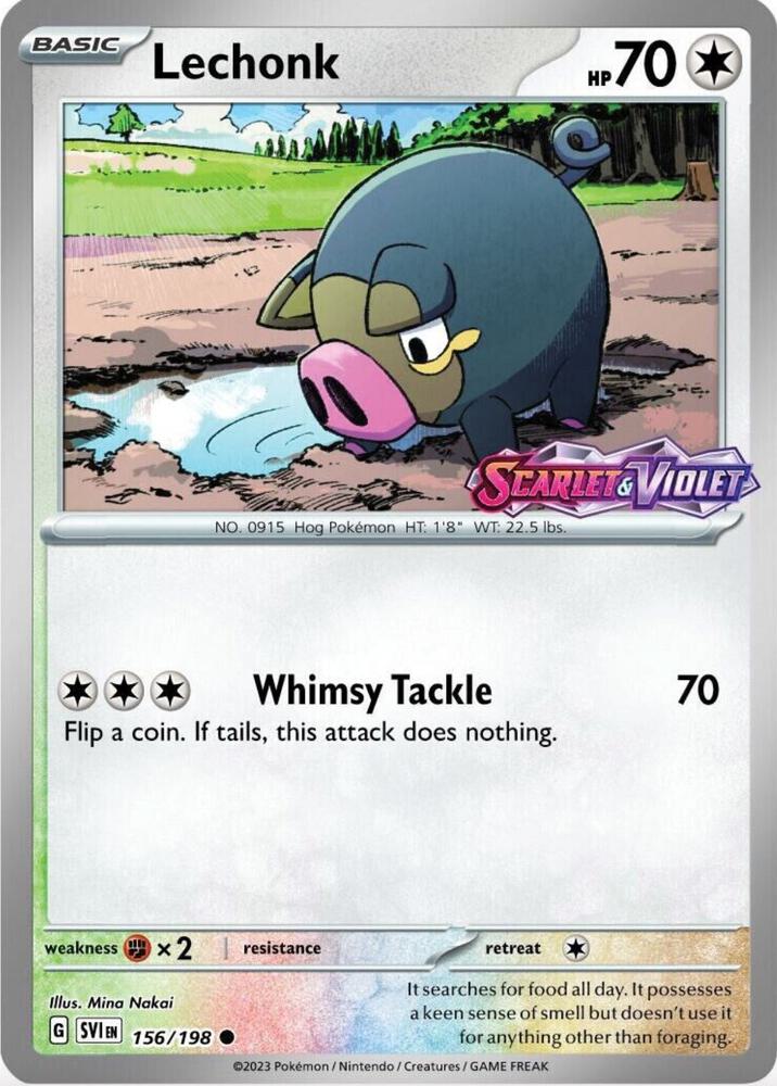 Lechonk Best Buy Exclusive 156/198 (Miscellaneous Cards & Products)  - Reverse Holofoil | Good Games Adelaide SA