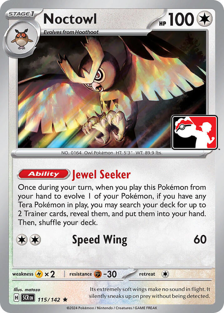 Noctowl Series 6/7 115/142 (Prize Pack Series Cards)  - Holofoil | Good Games Adelaide SA