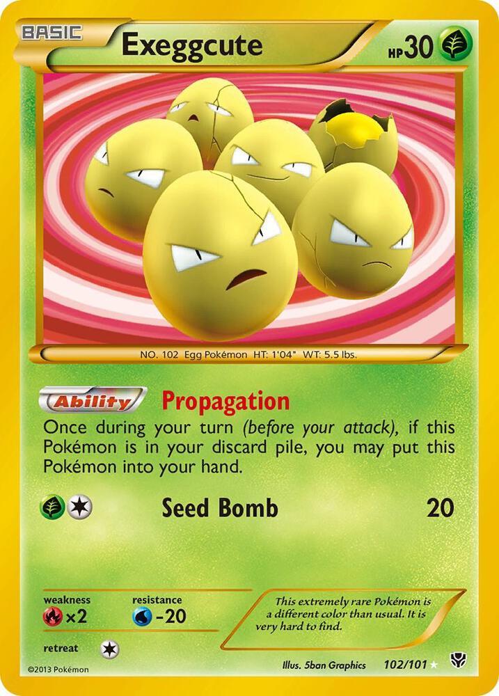 Exeggcute 102 Secret Rare 102/101 (Plasma Blast)  - Holofoil | Good Games Adelaide SA
