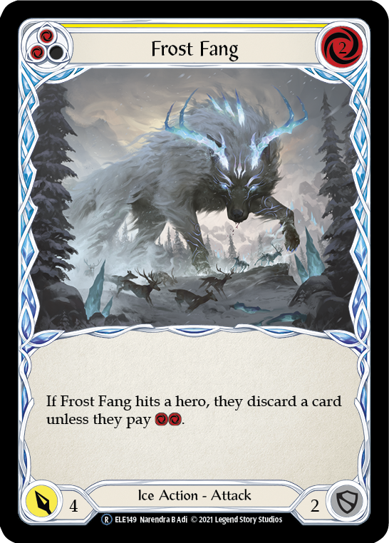 Frost Fang (Yellow) [U-ELE149] Unlimited Rainbow Foil | Good Games Adelaide SA