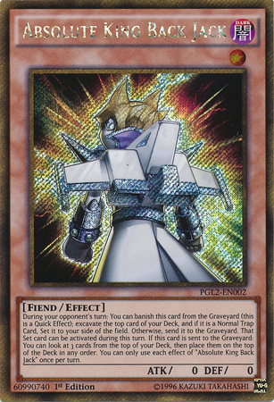 Absolute King Back Jack [PGL2-EN002] Gold Secret Rare | Good Games Adelaide SA