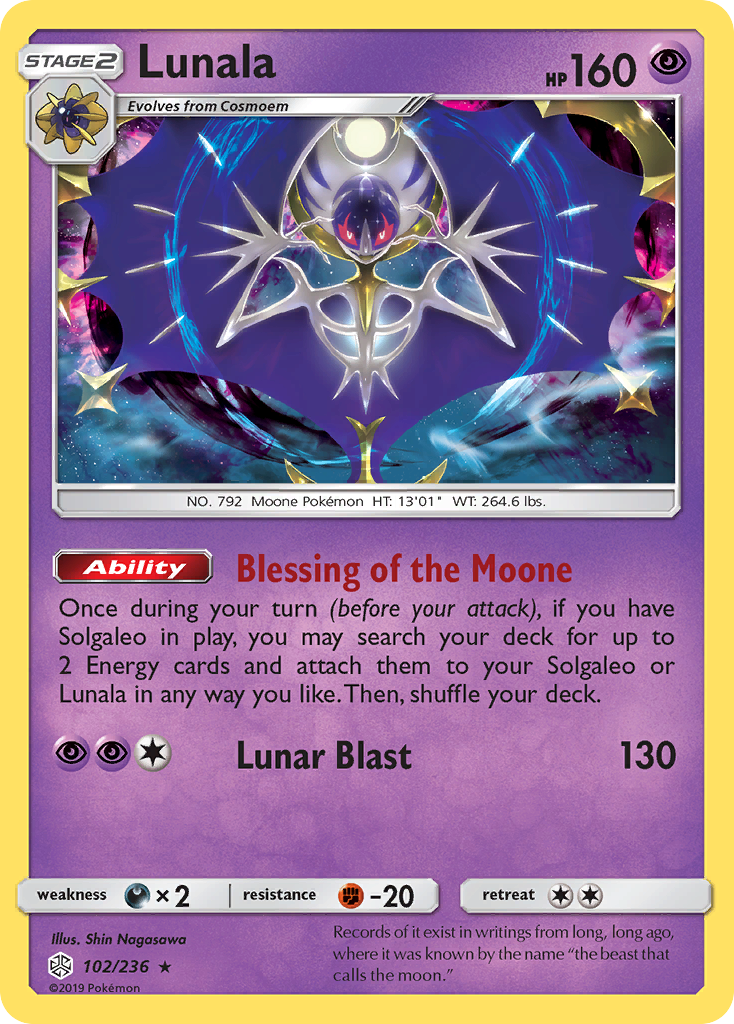 Lunala (102/236) [Sun & Moon: Cosmic Eclipse] | Good Games Adelaide SA