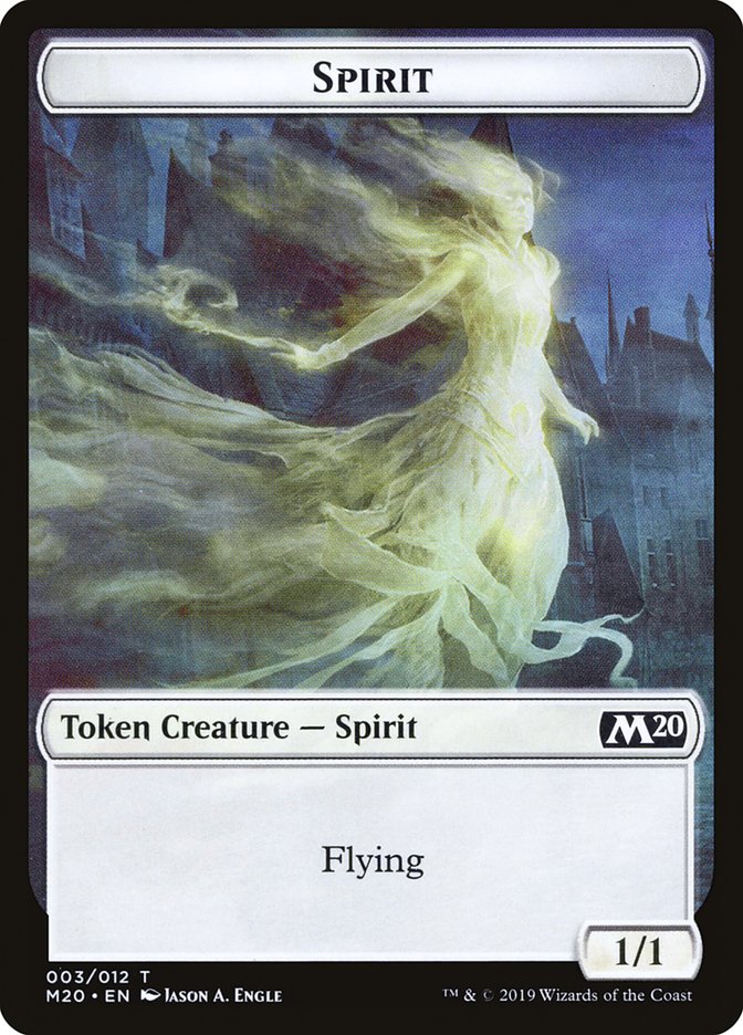 Spirit Token [Core Set 2020 Tokens] | Good Games Adelaide SA