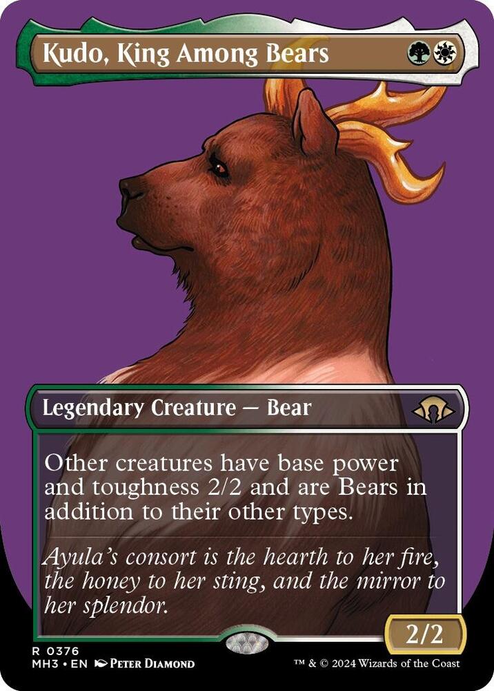 Kudo, King Among Bears 376/319 (Modern Horizons 3)  - Borderless Foil | Good Games Adelaide SA