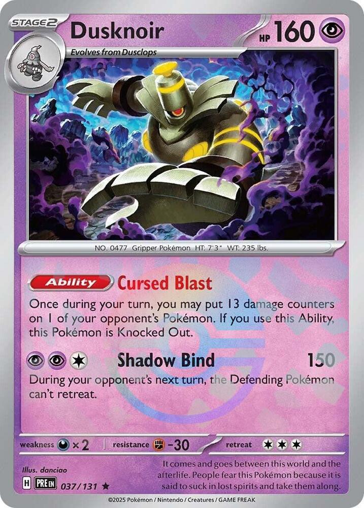 Dusknoir (037/131) (Poke Ball Pattern) [Scarlet & Violet: Prismatic Evolutions] | Good Games Adelaide SA