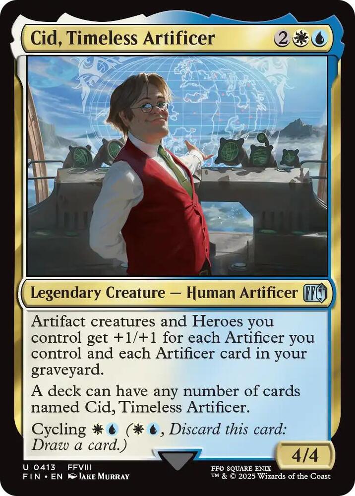 Cid, Timeless Artificer 413 (FINAL FANTASY)  - Foil | Good Games Adelaide SA