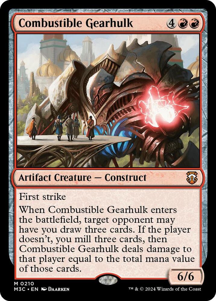 Combustible Gearhulk 210/411 (Commander: Modern Horizons 3)  - Ripple Foil | Good Games Adelaide SA