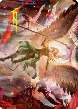 Sigarda's Summons Art Card (Gold-Stamped Signature) [Innistrad: Crimson Vow Art Series] | Good Games Adelaide SA