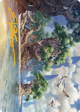 Yavimaya Coast Art Card Gold Stamped Signature 61 (Art Series: Dominaria United)  | Good Games Adelaide SA