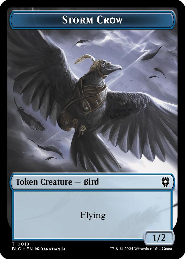 Storm Crow Frog Lizard Double Sided Token 18 // 28 (Commander: Bloomburrow)  | Good Games Adelaide SA