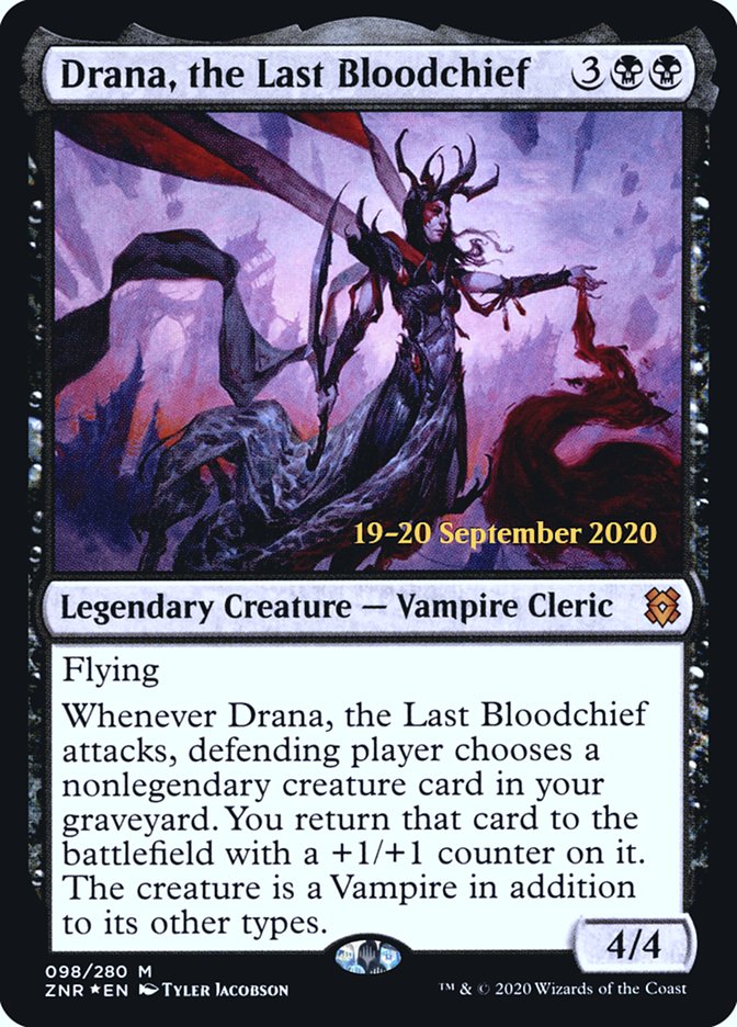 Drana, the Last Bloodchief  [Zendikar Rising Prerelease Promos] | Good Games Adelaide SA