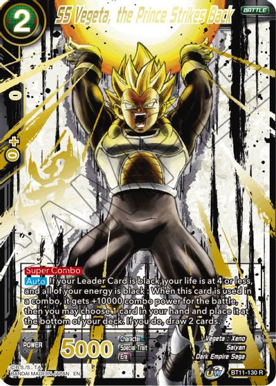SS Vegeta, the Prince Strikes Back (Alternate Art) (BT11-130) [Special Anniversary Set 2021] | Good Games Adelaide SA