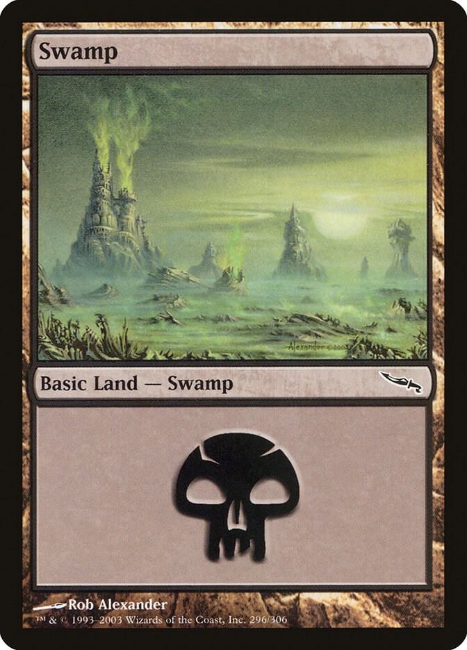 Swamp 296 (Mirrodin)  - Foil | Good Games Adelaide SA