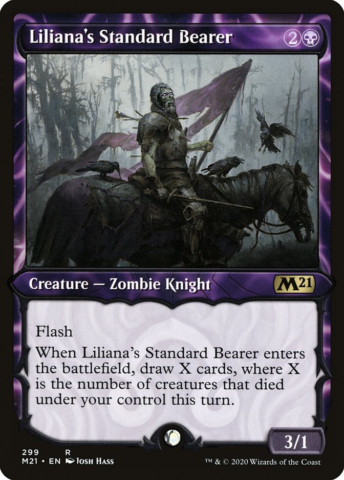 Liliana's Standard Bearer (Showcase) [Core Set 2021] | Good Games Adelaide SA