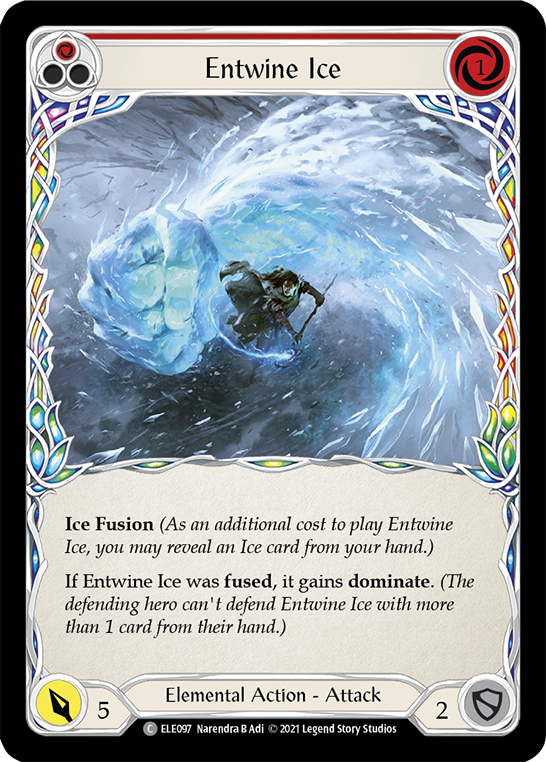 Entwine Ice (Red) [ELE097] (Tales of Aria)  1st Edition Rainbow Foil | Good Games Adelaide SA