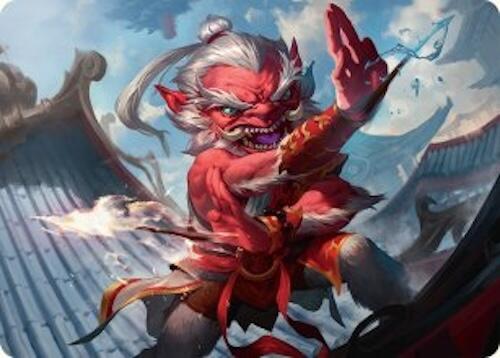 Devoted Duelist Art Card 15 54 15 (Art Series: Tarkir: Dragonstorm)  | Good Games Adelaide SA