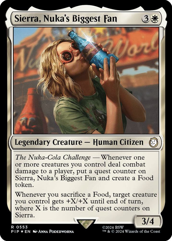 Sierra, Nuka's Biggest Fan 553 (Universes Beyond: Fallout)  - Foil | Good Games Adelaide SA