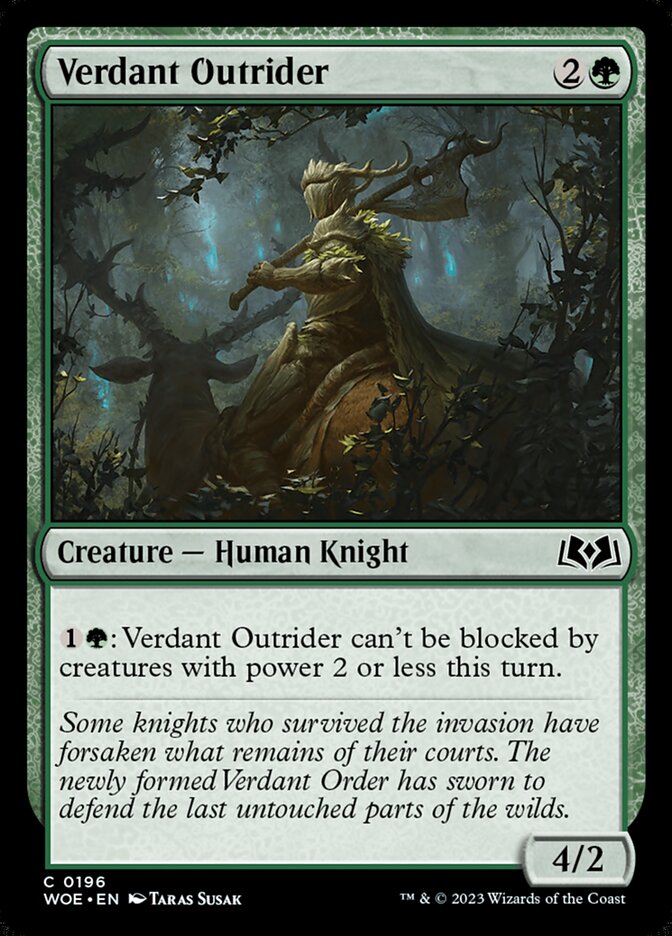 Verdant Outrider 196 (Wilds of Eldraine)  - Foil | Good Games Adelaide SA