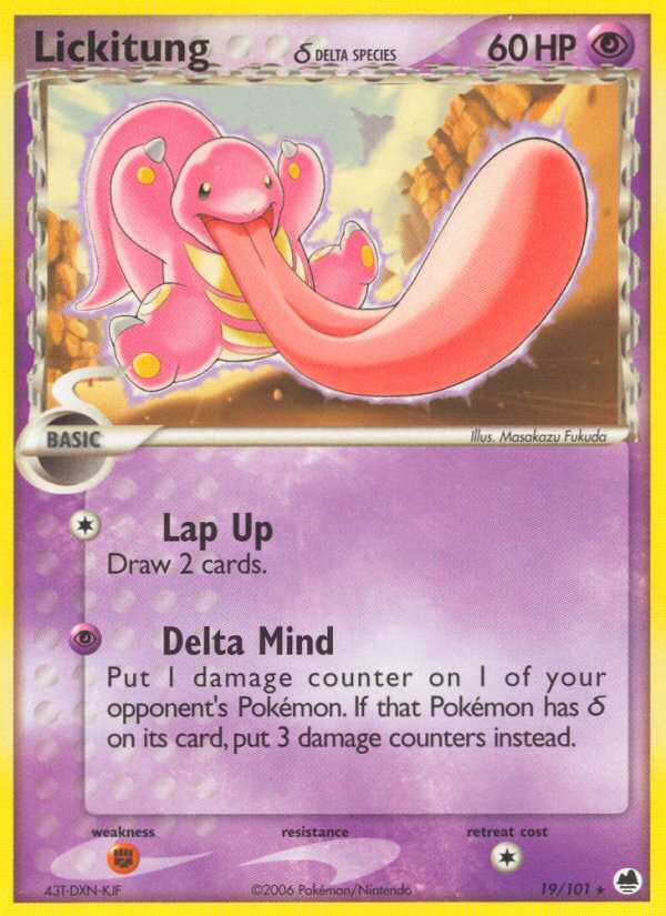 Lickitung (19/101) (Delta Species) [EX: Dragon Frontiers] | Good Games Adelaide SA