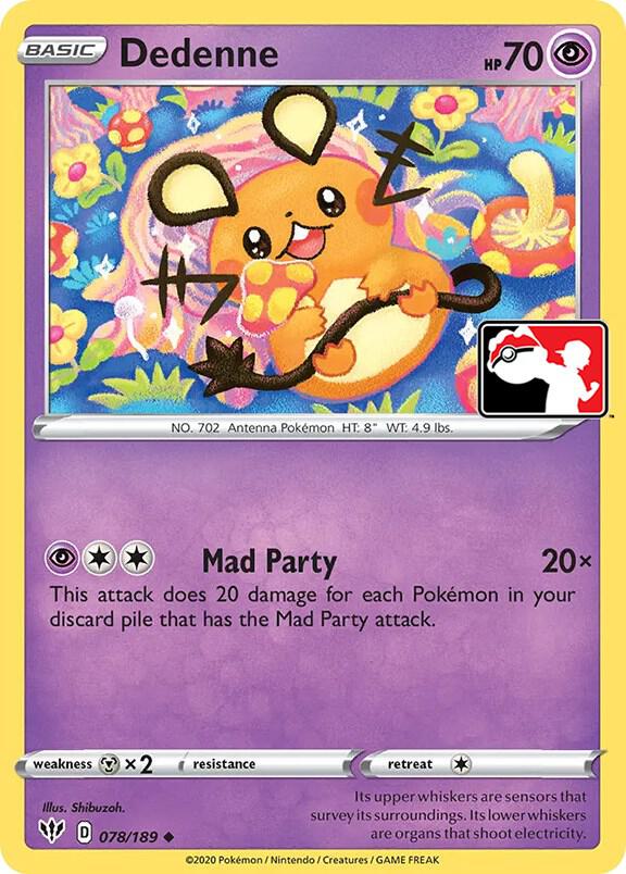 Dedenne Series 1 078/189 (Prize Pack Series Cards)  - Holofoil | Good Games Adelaide SA