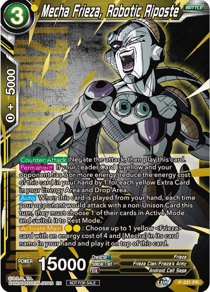 Mecha Frieza, Robotic Riposte (Gold Stamped) (P-331) [Tournament Promotion Cards] | Good Games Adelaide SA