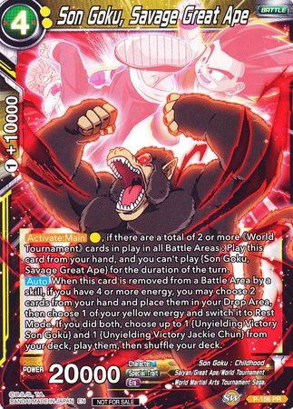 Son Goku, Savage Great Ape (Power Booster) (P-156) [Promotion Cards] | Good Games Adelaide SA