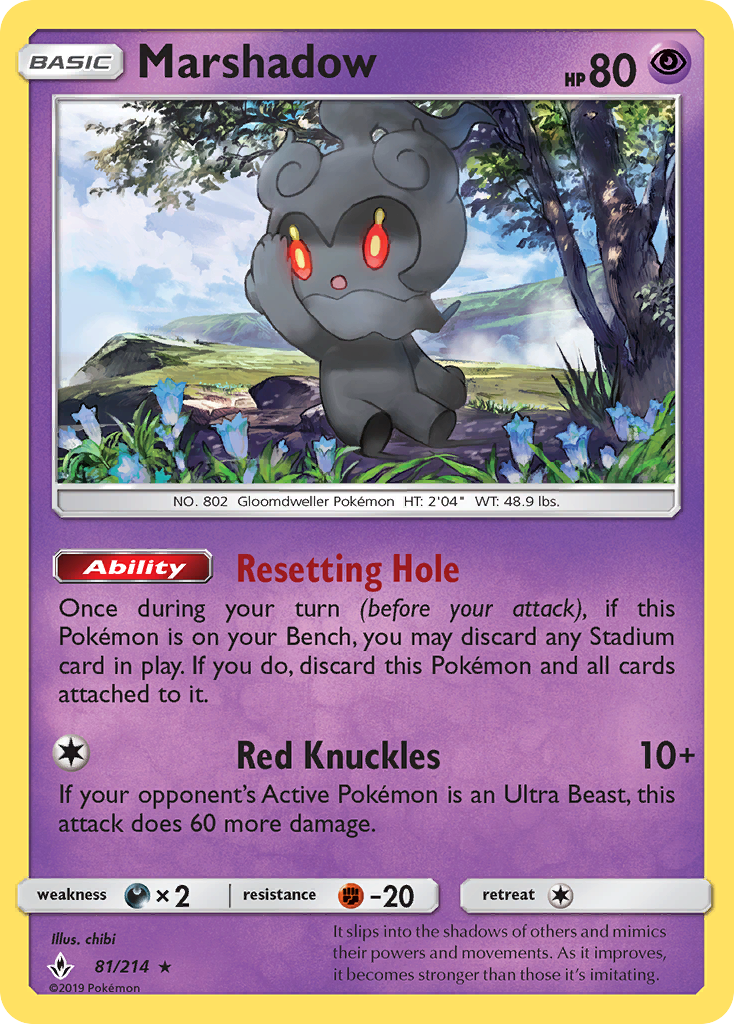 Marshadow (81/214) [Sun & Moon: Unbroken Bonds] | Good Games Adelaide SA